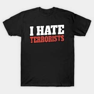 I-Hate-Terrorists Bold Vintage T-Shirt